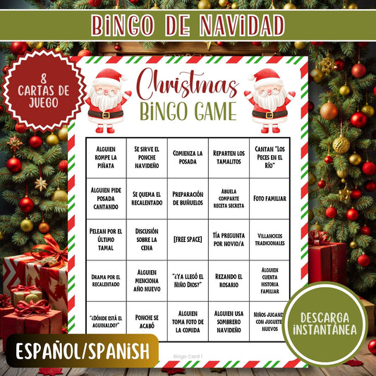 Juego de Bingo Navideño Divertido! | Juego para Fiestas Navideñas | Descarga Digital