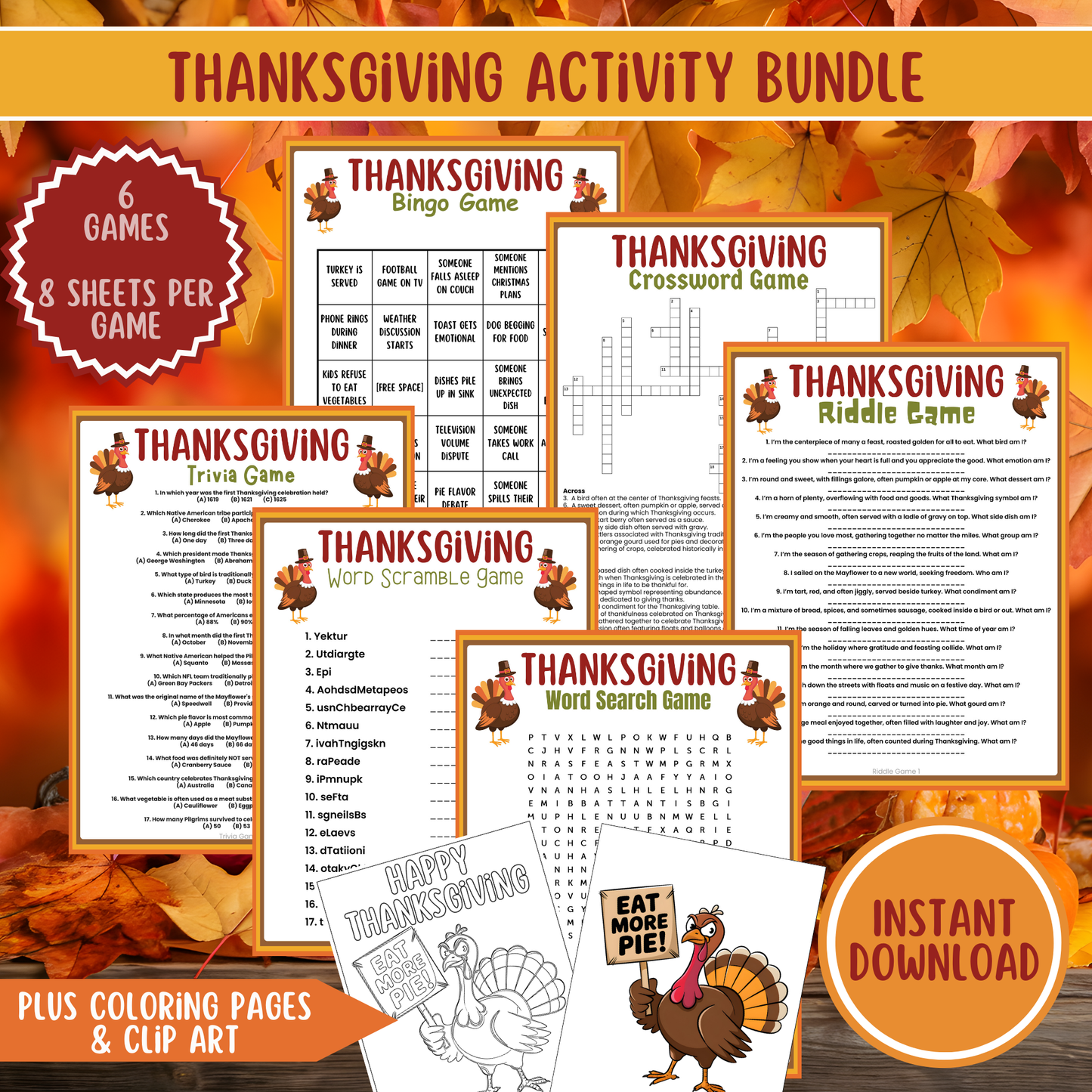 Thanksgiving Activity Bundle