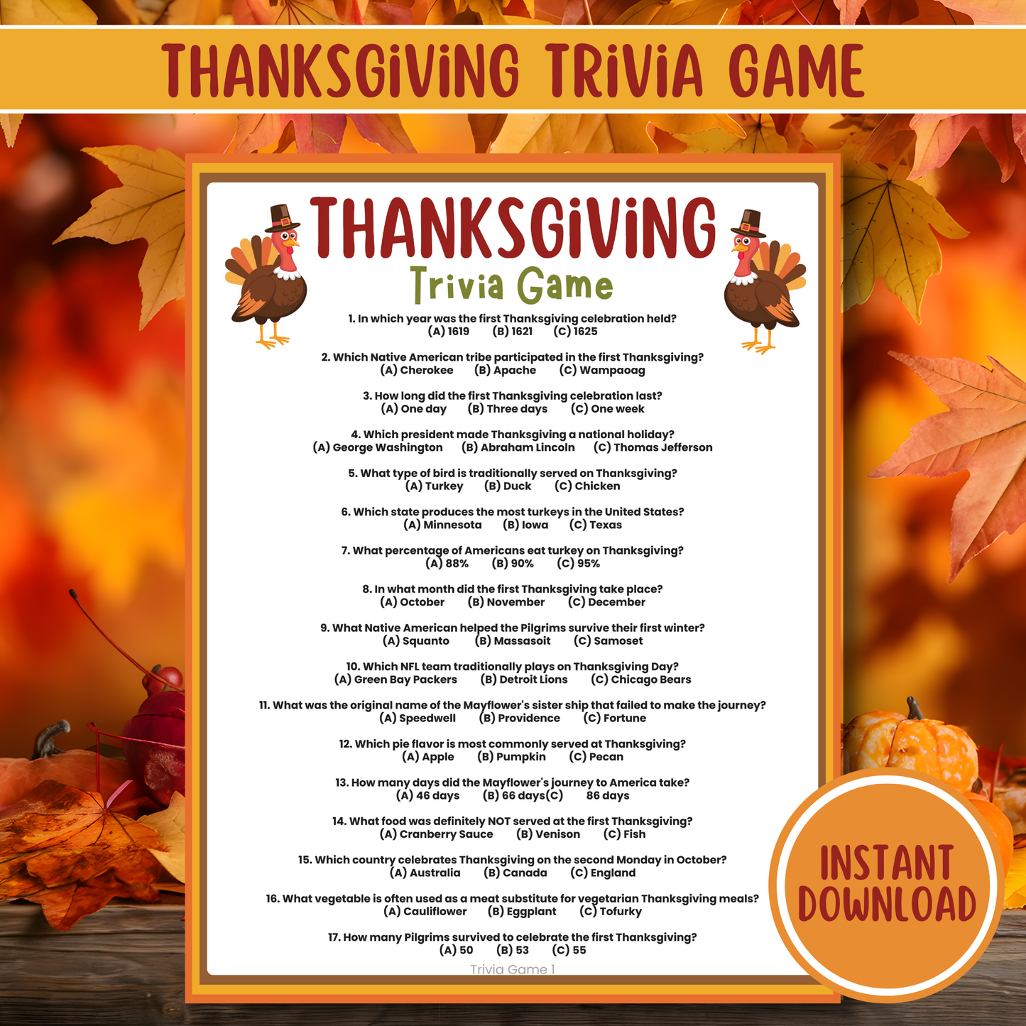 Thanksgiving Activity Bundle